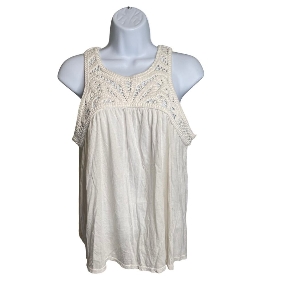 Loft Women's Ivory Lace Tank Top Size S‎ Fairy Coquette Dainty Demure Cami Femme